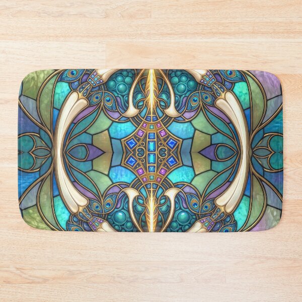 Item preview, Art Nouveau Stained Glass Peacock Pattern designed and sold by Frackxion.