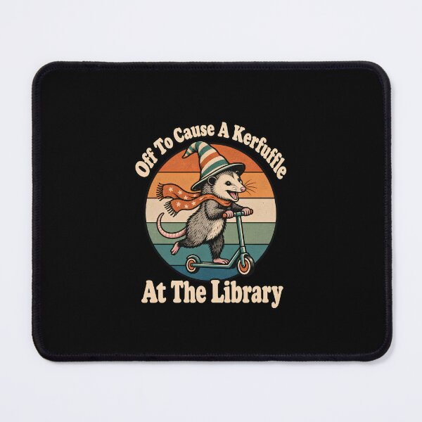 Item preview, Off To Cause A Kerfuffle At The Library Opossum Graphic designed and sold by Whirx.