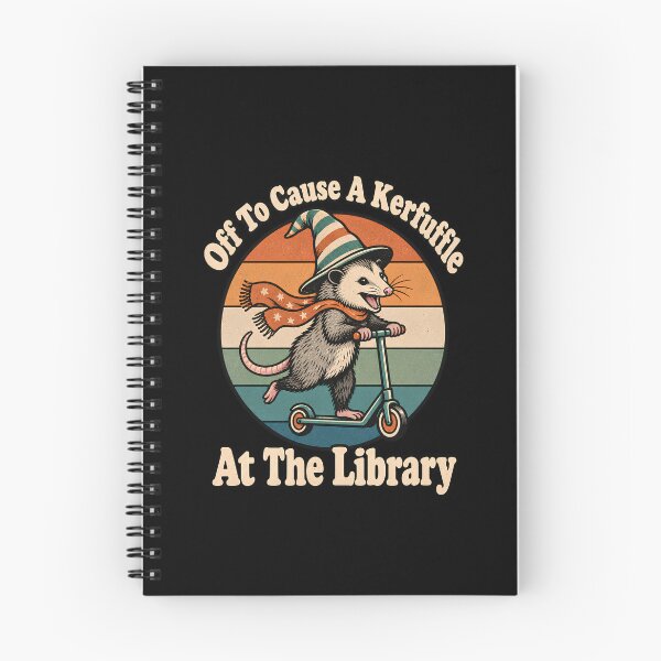Item preview, Off To Cause A Kerfuffle At The Library Opossum Graphic designed and sold by Whirx.