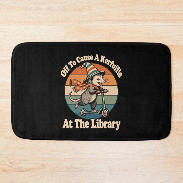 Item preview, Off To Cause A Kerfuffle At The Library Opossum Graphic designed and sold by Whirx.
