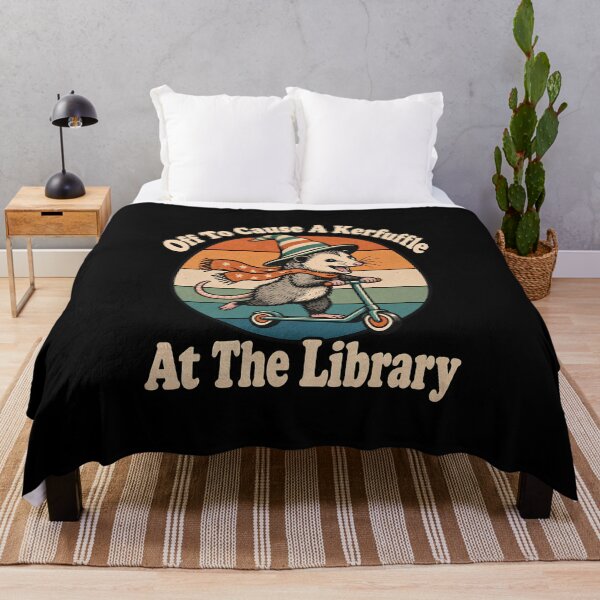 Item preview, Off To Cause A Kerfuffle At The Library Opossum Graphic designed and sold by Whirx.