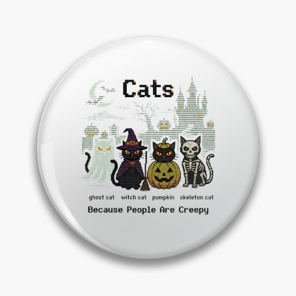 Item preview, Cats Because People are Creepy Halloween Ghost Cat designed and sold by world+167.
