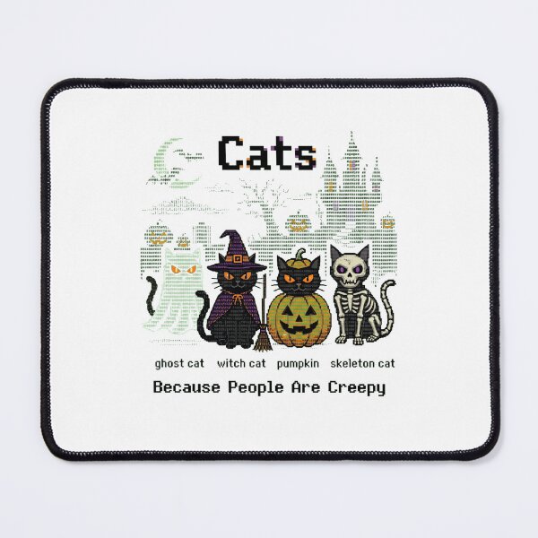 Item preview, Cats Because People are Creepy Halloween Ghost Cat designed and sold by world+167.