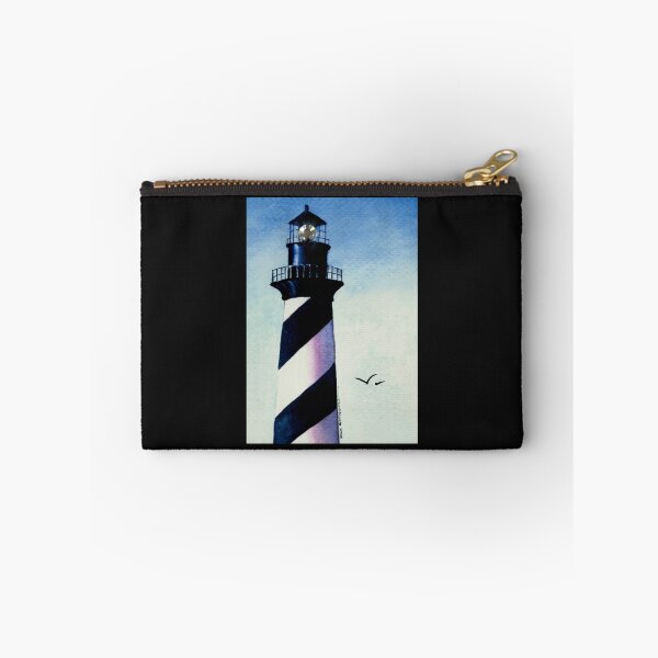 Item preview, Cape Hatteras Lighthouse watercolor with a crystal in the light. designed and sold by aswoa.