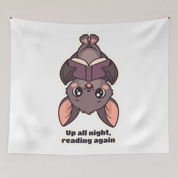 Item preview, Cute Reading Bat Up All Night With a Book designed and sold by OuqCreations.