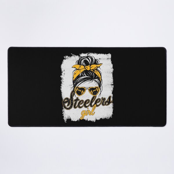 Item preview, Vintage Steelers Girl Messy Bun Distressed Pittsburgh Football Spirit designed and sold by Floral Vintage.