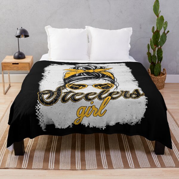 Item preview, Vintage Steelers Girl Messy Bun Distressed Pittsburgh Football Spirit designed and sold by Floral Vintage.