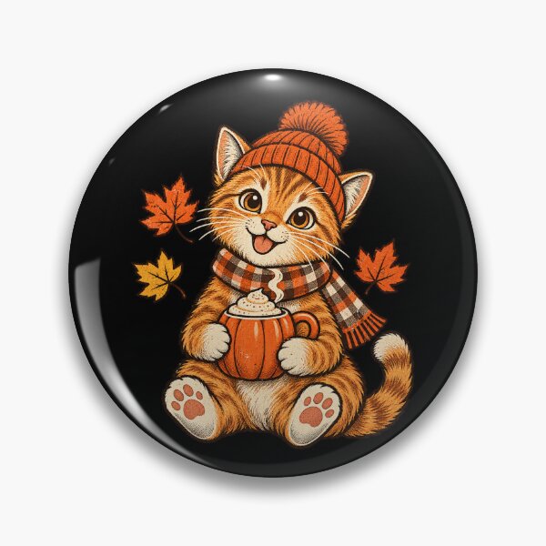 Item preview, Cute Orange Cat Fall Pumpkin Spice Cozy Autumn designed and sold by Kladhadredo.