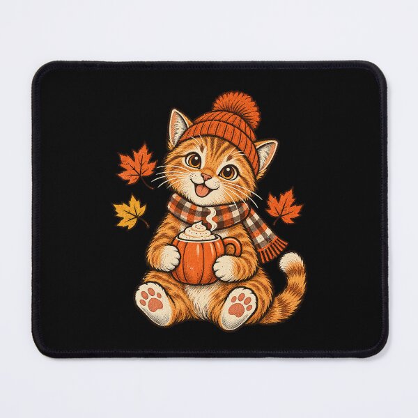 Item preview, Cute Orange Cat Fall Pumpkin Spice Cozy Autumn designed and sold by Kladhadredo.