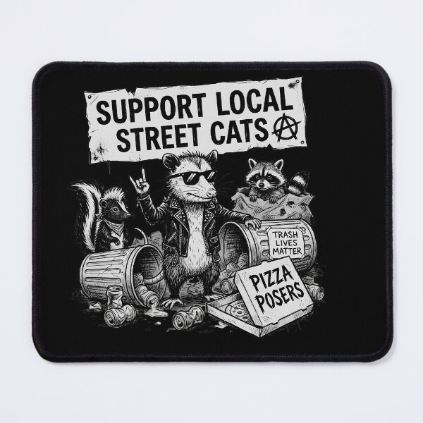 Item preview, Support Local Street Cats Raccoon Opossum Skun designed and sold by w66aboo.