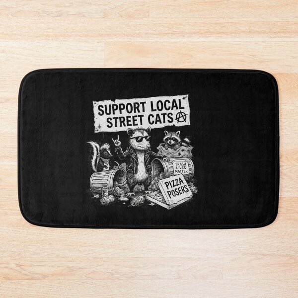 Item preview, Support Local Street Cats Raccoon Opossum Skun designed and sold by w66aboo.