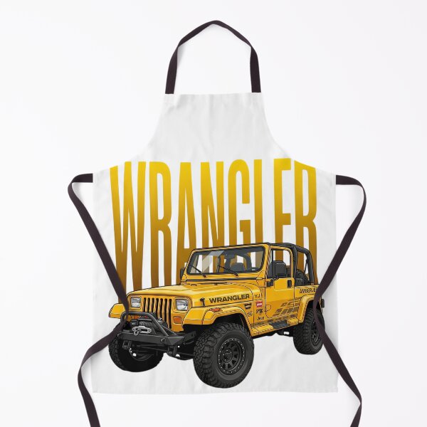 Item preview, Jeep Wrangler YJ Off-Road 4x4 Yellow Classic Square Headlight SUV Art designed and sold by Motorline44.