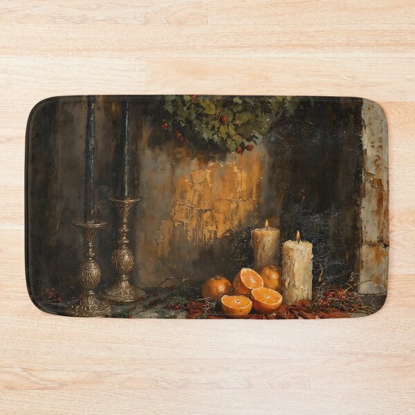 Item preview, Gothic Christmas Antique Hearth Still Life Painting designed and sold by DarkHolyQueen.