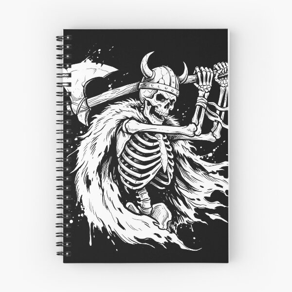 Item preview, Skeleton Viking Warrior Swinging a Large Battle Axe Overhead with Both Hands designed and sold by MisteryDesigner.