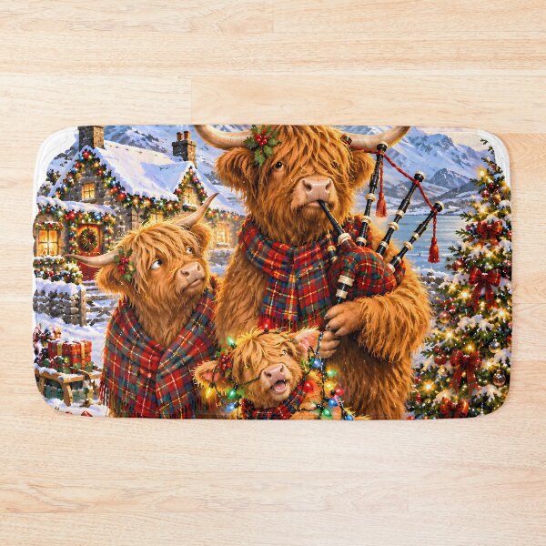 Item preview, Highland Cow Christmas Fun designed and sold by Sybille-Yates.