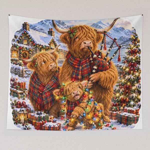 Item preview, Highland Cow Christmas Fun designed and sold by Sybille-Yates.