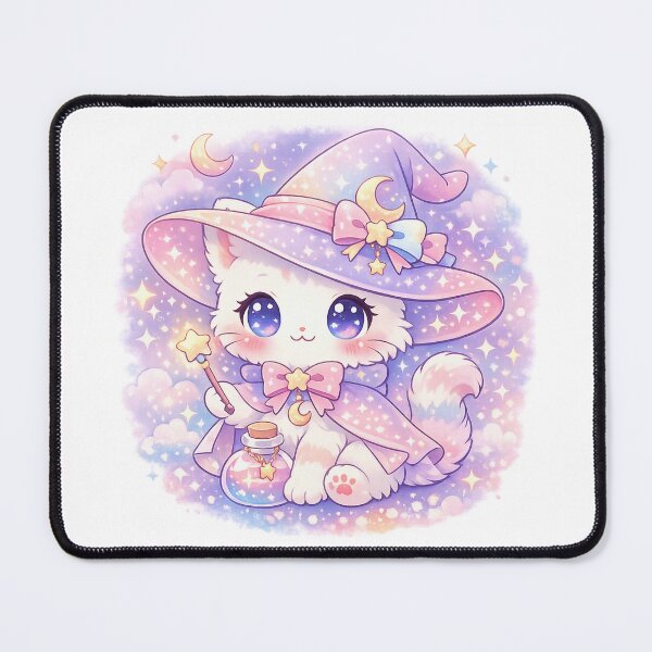 Item preview, Kawaii Chibi Wizard Cat with Magical Potion designed and sold by Sommium .