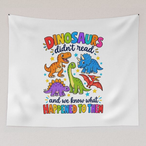 Item preview, Dinosaurs Didn't Read Colorful Teacher Librarian Graphic designed and sold by Whirx.