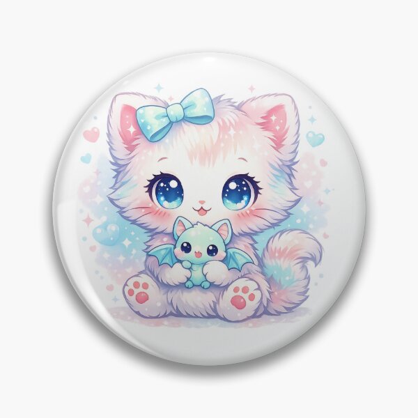 Item preview, Kawaii Chibi Cat Holding Mint Bat Plush designed and sold by Sommium .