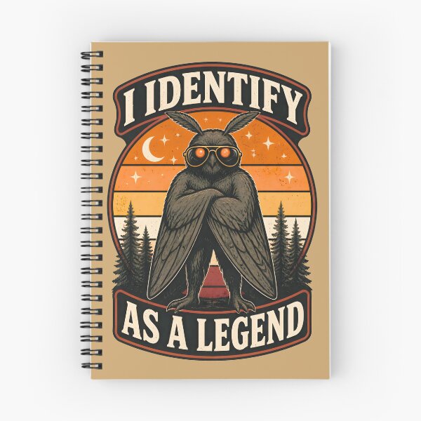 Item preview, I Identify as a Legend Mothman Retro Badge designed and sold by MagicTheDog.