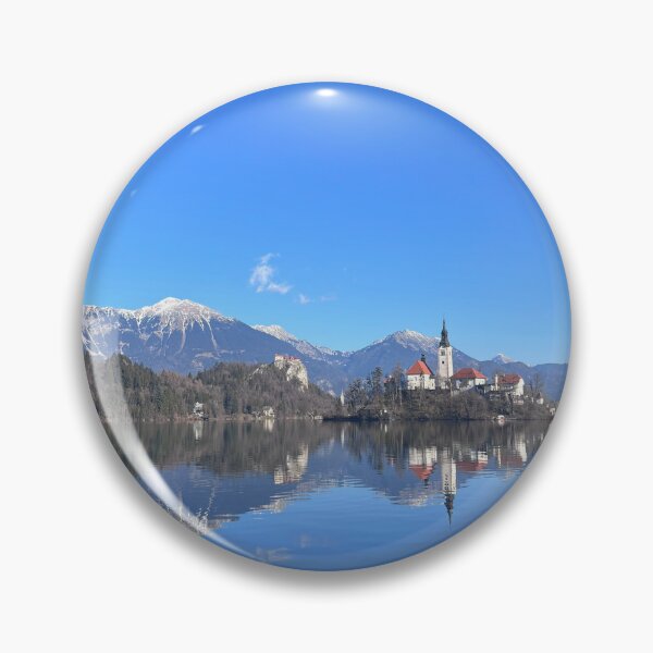 Item preview, Reflections on Lake Bled, Slovenia  designed and sold by LondonArtTravels.