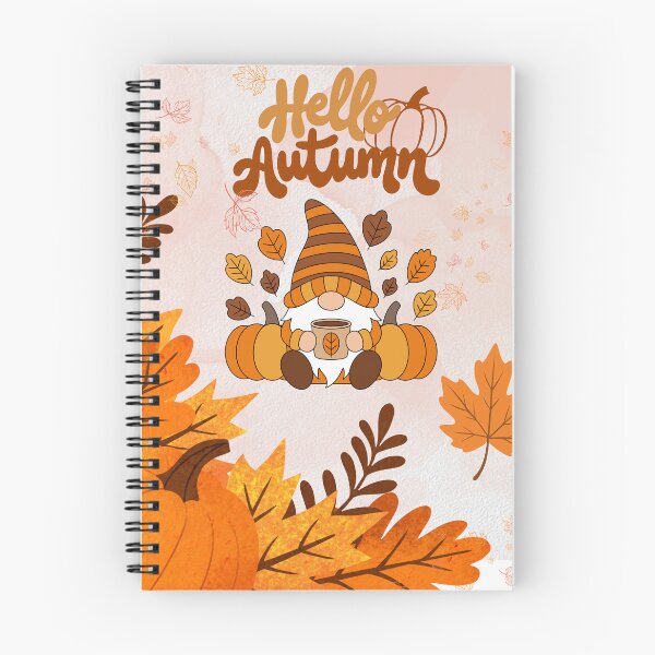 Item preview, Cozy Autumn Gnome with Pumpkins and Leaves designed and sold by TinyVibeStudio.