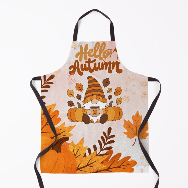 Item preview, Cozy Autumn Gnome with Pumpkins and Leaves designed and sold by TinyVibeStudio.