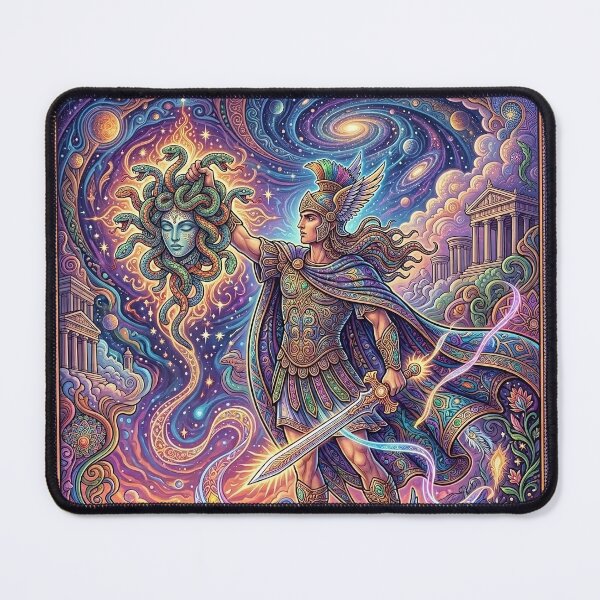 Item preview, Perseus Slays Medusa - Greek Mythology Art designed and sold by Lucid Dream Pixel.