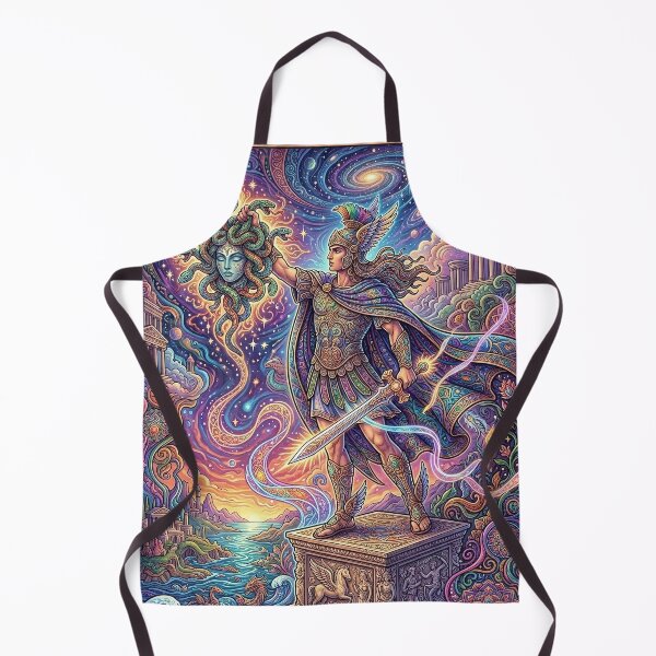 Item preview, Perseus Slays Medusa - Greek Mythology Art designed and sold by Lucid Dream Pixel.