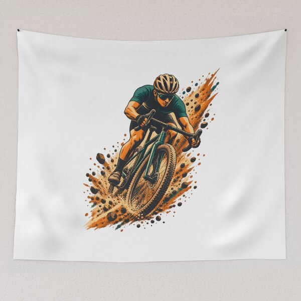 Item preview, Gravel Cycling Mud Stripe Rider designed and sold by Philippa Shop.