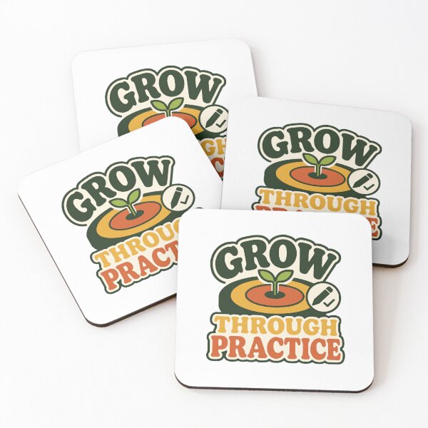 Item preview, Grow Through Practice – Potted Seedling Motivational Art designed and sold by Akioos.