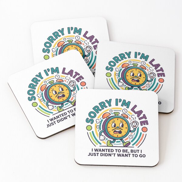 Item preview, Funny Sorry I'm Late Alarm Clock Sticker designed and sold by VPanPrint.
