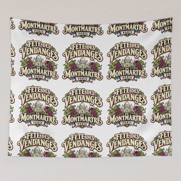 Item preview, Montmartre Grape Harvest Festival Paris Design designed and sold by IRON WINGS /USAF.
