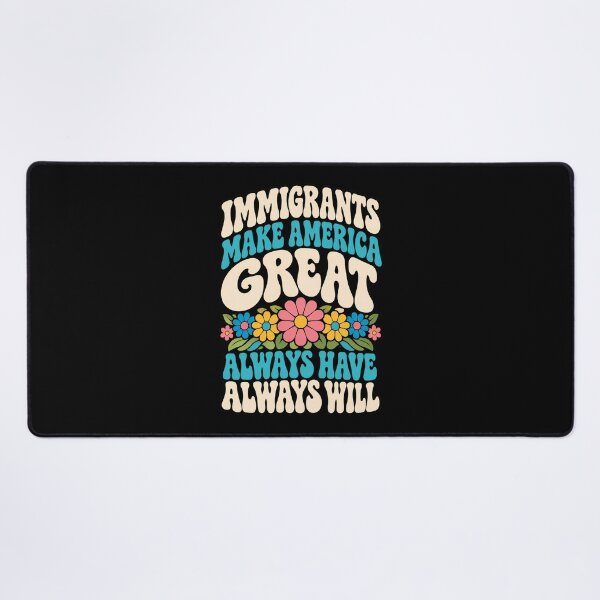 Item preview, Immigrants Make America Great Retro Groovy Floral Graphic designed and sold by Whirx.