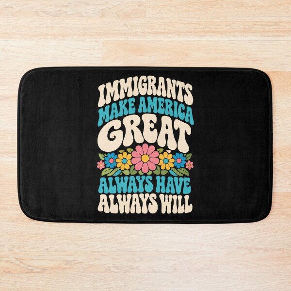 Item preview, Immigrants Make America Great Retro Groovy Floral Graphic designed and sold by Whirx.