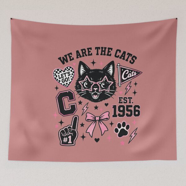 Item preview,  Let’s go cats - Retro Varsity Cat Graphic designed and sold by ElegantPeople.
