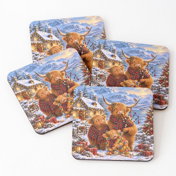Item preview, Highland Cow Christmas Fun designed and sold by Sybille-Yates.