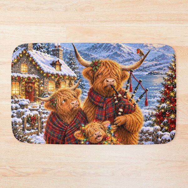 Item preview, Highland Cow Christmas Fun designed and sold by Sybille-Yates.