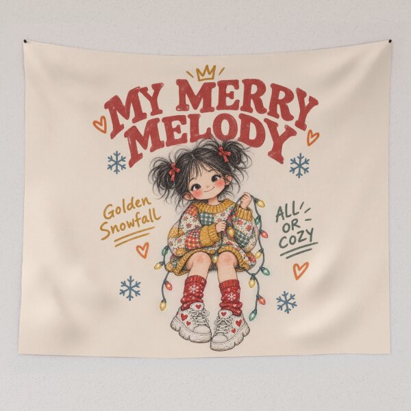 Item preview, Cozy Vintage Christmas Girl Lights Soft Sweater designed and sold by Yellowriversss.