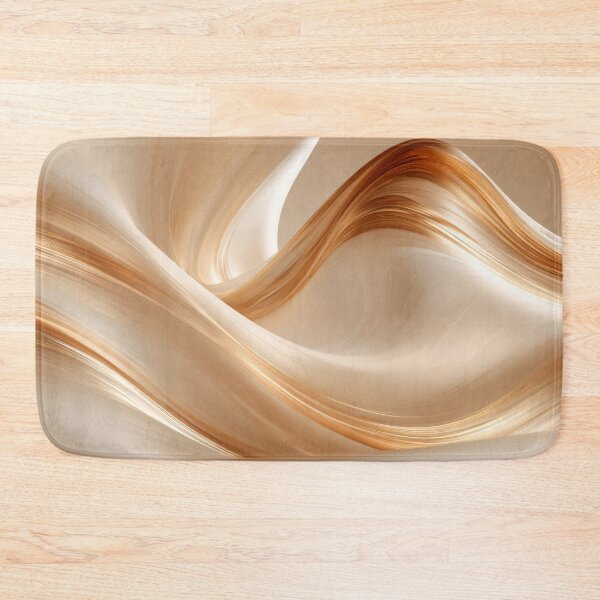 Item preview, Fluid Golden Silk Waves Abstract Minimalist Luxury Print designed and sold by MargaretWiktor.