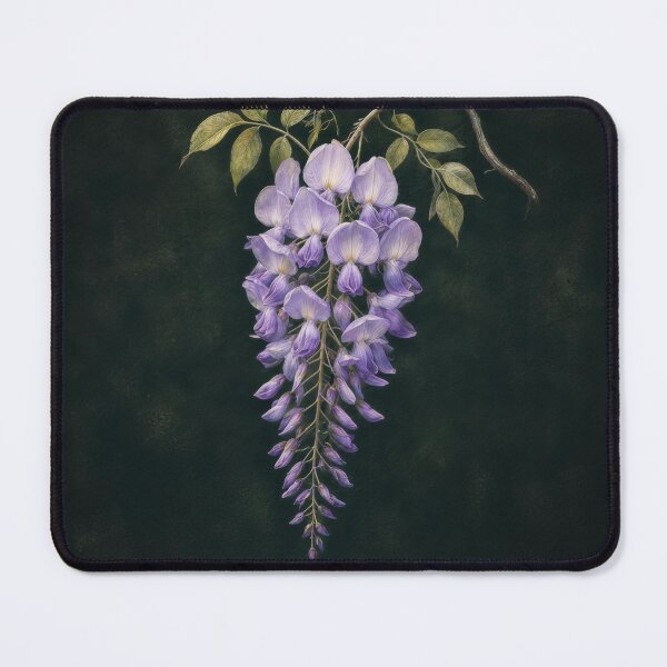 Item preview, Wisteria Dark Botanical Illustration | Moody Floral Wall Art designed and sold by FixationStudio.