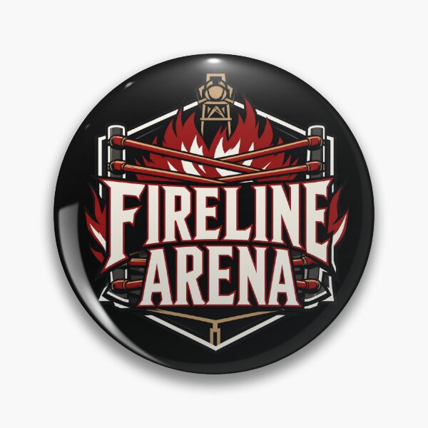 Item preview, Fireline Arena Wrestling Combat Emblem designed and sold by Dogy Corgi.