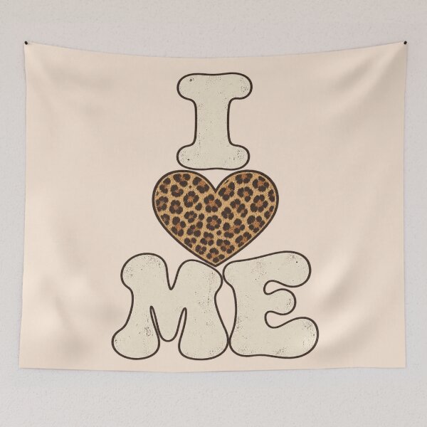 Item preview, Retro Leopard Heart Self Love Soft Feminine Quote designed and sold by Yellowriversss.