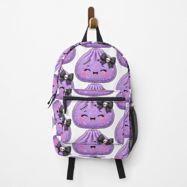 Item preview, Purple Sparkly Dumpling Squishy with Skull Bow and Spooky Cute Halloween Design designed and sold by Uniquememorable.