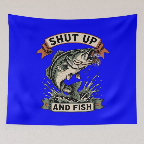Item preview, Largemouth Bass Shut Up And Fish  Art Design  designed and sold by fantasticdesign.