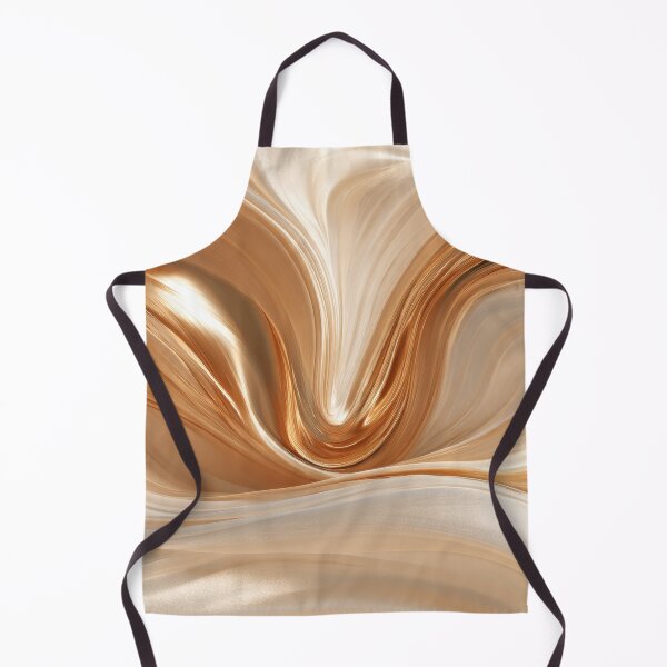 Item preview, Fluid Golden Silk Waves Abstract Minimalist Luxury Print designed and sold by MargaretWiktor.