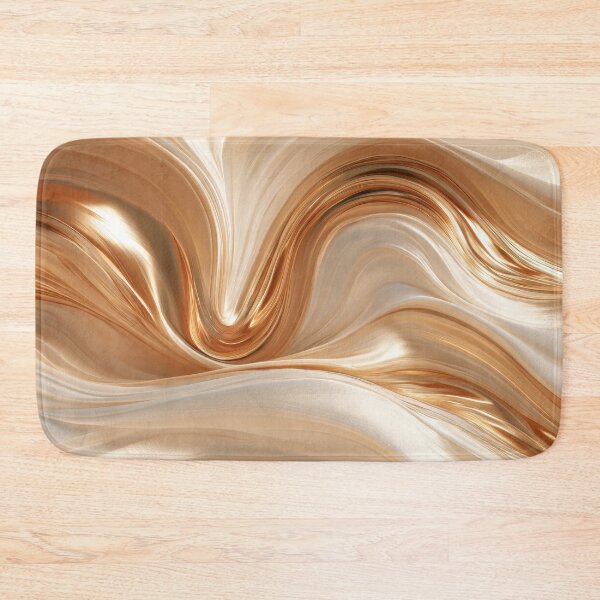 Item preview, Fluid Golden Silk Waves Abstract Minimalist Luxury Print designed and sold by MargaretWiktor.