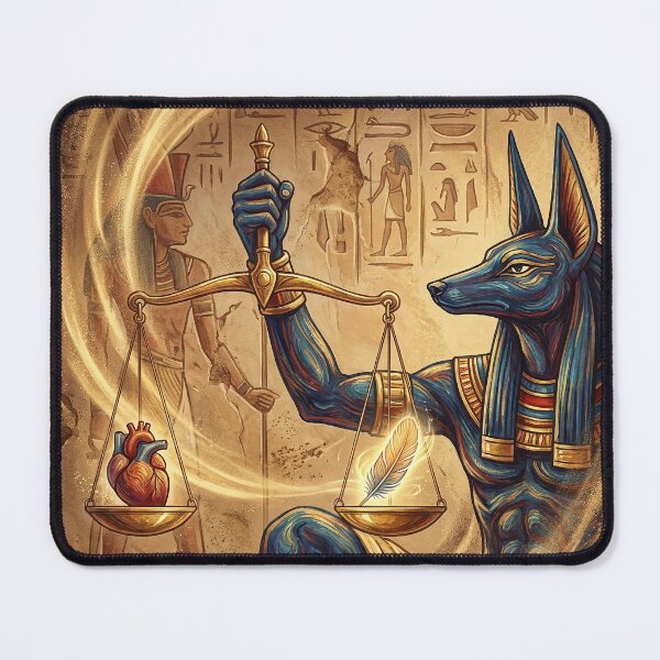 Item preview, Anubis Weighing of the Heart - Egyptian Art designed and sold by Lucid Dream Pixel.