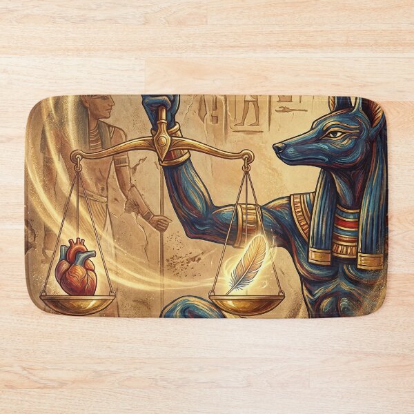 Item preview, Anubis Weighing of the Heart - Egyptian Art designed and sold by Lucid Dream Pixel.