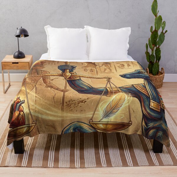 Item preview, Anubis Weighing of the Heart - Egyptian Art designed and sold by Lucid Dream Pixel.